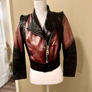 Don Vanquisher Couture Black and Bronze Leather Jacket